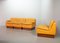 Yellow Leather Modular Sofa Set from Dreipunkt, 1970s, Set of 4, Image 5