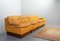 Juego de sofá modular de cuero amarillo de Dreipunkt, años 70. Juego de 4, Imagen 7