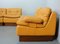 Juego de sofá modular de cuero amarillo de Dreipunkt, años 70. Juego de 4, Imagen 10