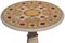 Runder Tisch aus cremefarbenem Marmor mit geschnitztem Holzfuß von Gueridon Scagliola für Cupioli Living 3