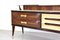 Italian Walnut and Brass Sideboard, 1950s, Image 7