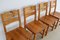 Vintage Pine Dining Chairs & Table, 1980s, Set of 5 3