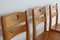 Vintage Pine Dining Chairs & Table, 1980s, Set of 5 2