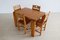Vintage Pine Dining Chairs & Table, 1980s, Set of 5 1
