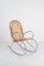 Cane Rocking Chair with Chrome Parts, 1970s, Image 1