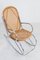 Cane Rocking Chair with Chrome Parts, 1970s, Image 2