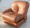 Modular Fawn Leather Sofa, Italy, 1970s, Set of 5 4