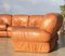 Modular Fawn Leather Sofa, Italy, 1970s, Set of 5 13