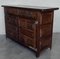 20th Century Spanish Carved Walnut Credenza or Buffet with 2 Drawers 7