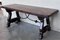 20th Century Spanish Carved Table with Iron Stretchers 9