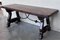 20th Century Spanish Carved Table with Iron Stretchers, Image 9