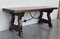 20th Century Spanish Carved Table with Iron Stretchers, Image 5