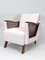 Mid-Century Modern Italian Wood, Rattan and Pink Velvet Armchairs, 1950s, Set of 2 5