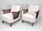 Moderne italienische Mid-Century Sessel aus Holz, Rattan & rosa Samt, 1950er, 2er Set 8
