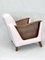 Mid-Century Modern Italian Wood, Rattan and Pink Velvet Armchairs, 1950s, Set of 2 2