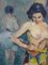 Carlo Cherubini, Disfraz de prueba con desnudo femenino, años 50, óleo sobre lienzo, Imagen 3