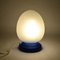 Lámpara de mesa Egg de vidrio, años 80, Imagen 4