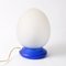 Lámpara de mesa Egg de vidrio, años 80, Imagen 2