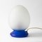 Lámpara de mesa Egg de vidrio, años 80, Imagen 3
