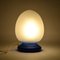 Lámpara de mesa Egg de vidrio, años 80, Imagen 6