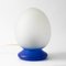 Lámpara de mesa Egg de vidrio, años 80, Imagen 1