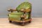 Baroque Style Oak and Velour Living Room Set, 1960s, Set of 4 24