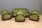 Baroque Style Oak and Velour Living Room Set, 1960s, Set of 4 1