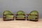 Baroque Style Oak and Velour Living Room Set, 1960s, Set of 4 15