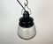 Lámpara colgante industrial de vidrio esmerilado, años 70, Imagen 6