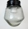Lámpara colgante industrial de vidrio esmerilado, años 70, Imagen 5