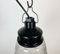 Lámpara colgante industrial de vidrio esmerilado, años 70, Imagen 3