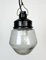 Lámpara colgante industrial de vidrio esmerilado, años 70, Imagen 4