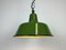 Industrial Green Enamel Factory Lamp from Zaos, 1960s, Image 9