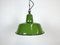 Industrial Green Enamel Factory Lamp from Zaos, 1960s 2
