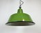 Industrielle Fabriklampe aus grüner Emaille von Zaos, 1960er 7