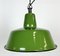 Industrial Green Enamel Factory Lamp from Zaos, 1960s 8