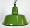 Industrial Green Enamel Factory Lamp from Zaos, 1960s, Image 8