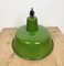 Industrielle Fabriklampe aus grüner Emaille von Zaos, 1960er 11
