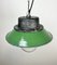 Lampe à Suspension Industrielle en Émail Vert et Fonte, 1960s 8