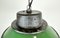 Green Enamel and Cast Iron Industrial Pendant Light, 1960s 3