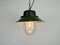 Green Enamel and Cast Iron Industrial Pendant Light, 1960s 15