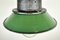 Lámpara colgante industrial de hierro fundido y esmalte verde, años 60, Imagen 4
