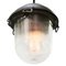 Vintage Industrial Grey and Clear Striped Glass Pendant Light 4