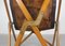 Tripolina Folding Chair in Wood and Leather by Vittoriano Viganò, Italy, 1930s 7