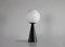 Bilia Table Lamp in Black Metal and Opaline Glass by Gio Ponti for Fontana Arte, 1968 2