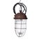 Industrial Brown Cage Hanging Lamp, Image 1
