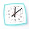 Vintage Blue Square Wall Clock, 1970s, Image 5