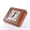 Vintage Square Wooden Wall Clock, 1970s 6