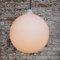 Mid-Century White Mat Opaline Glass Globe Pendant Light from Glashütte Limburg 7