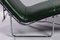 Scandinavian Chrome Plated Steel and Green Kid Skin Chaise Lounge, 1970s, Image 8